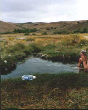 Hart Mountain Hot Spring, Oregon, in snow